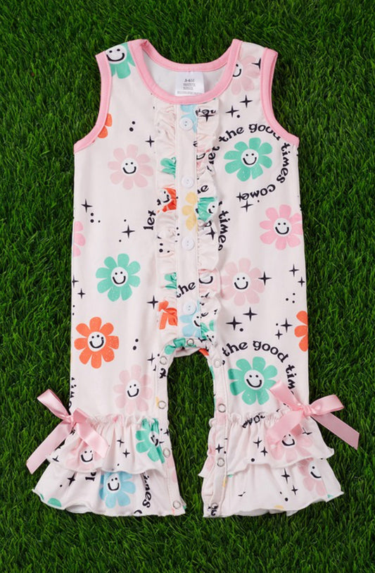 Happy Daisies Ruffle Romper