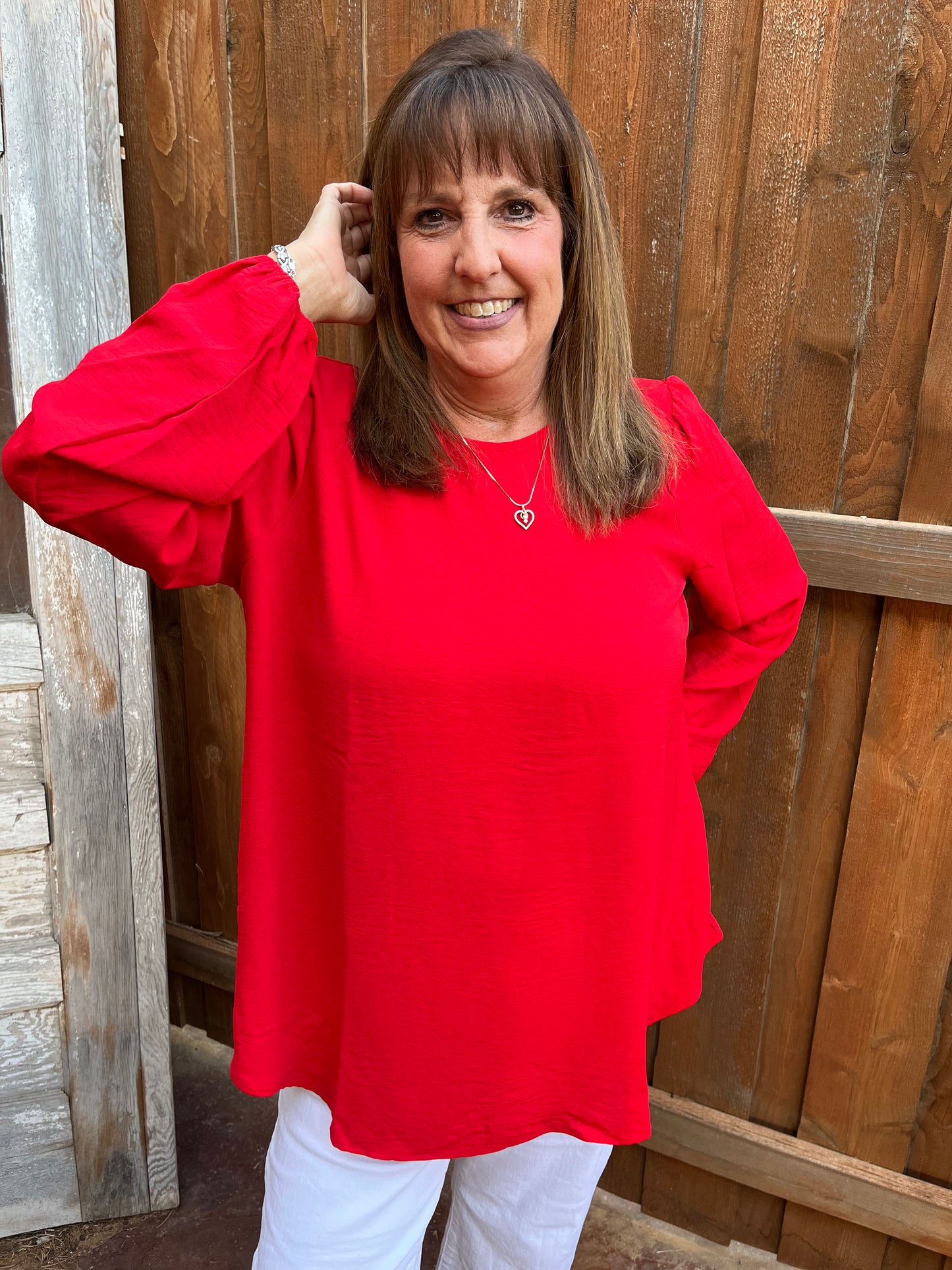 Raider Red Balloon Sleeve Top