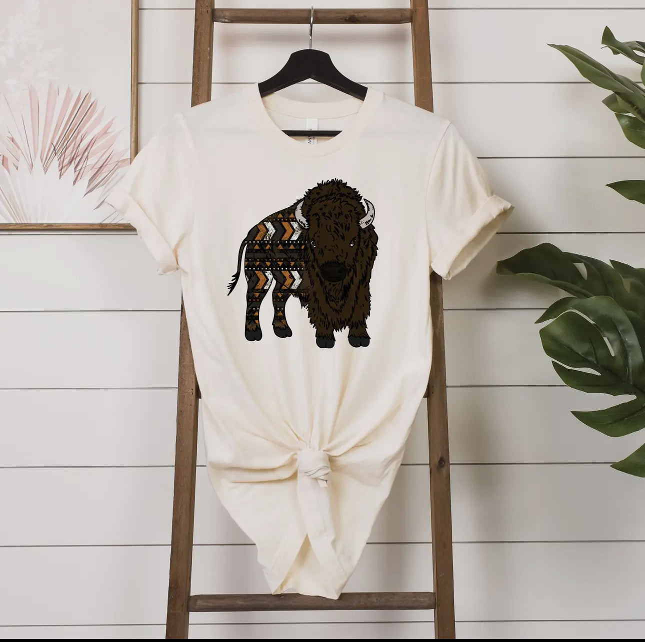 Natural Aztec Bison Tee