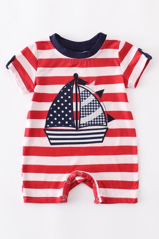 Boys Sailboat Romper