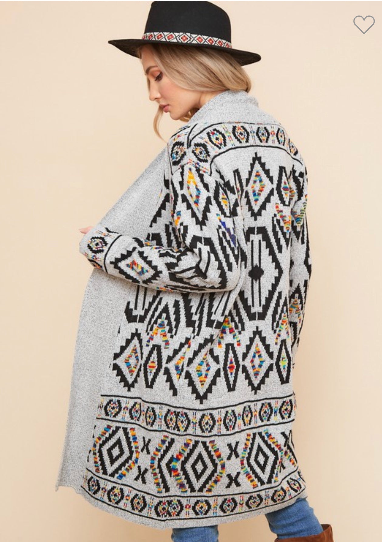 Aztec Print Cardigan