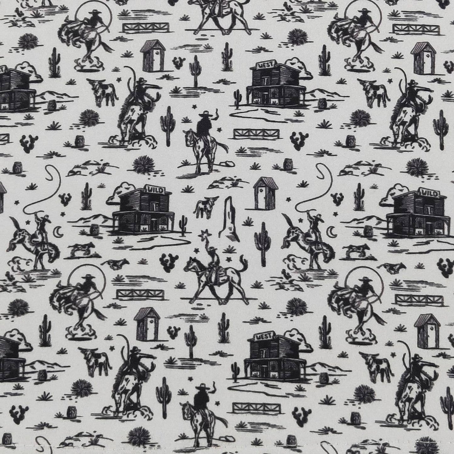 Black & White Western Boy Collar Shirt