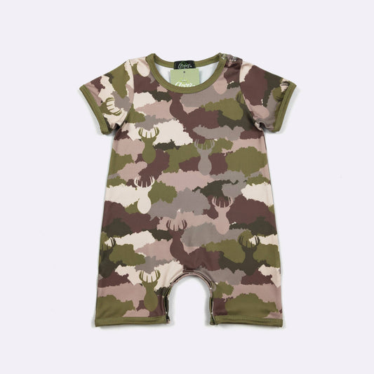 Deer Camo Boy Romper