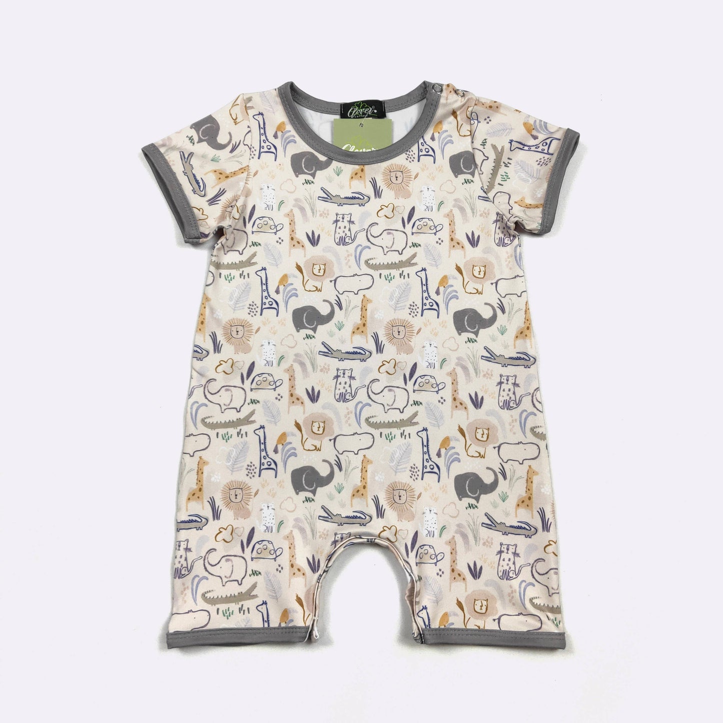 Safari Silhouette Boy Romper