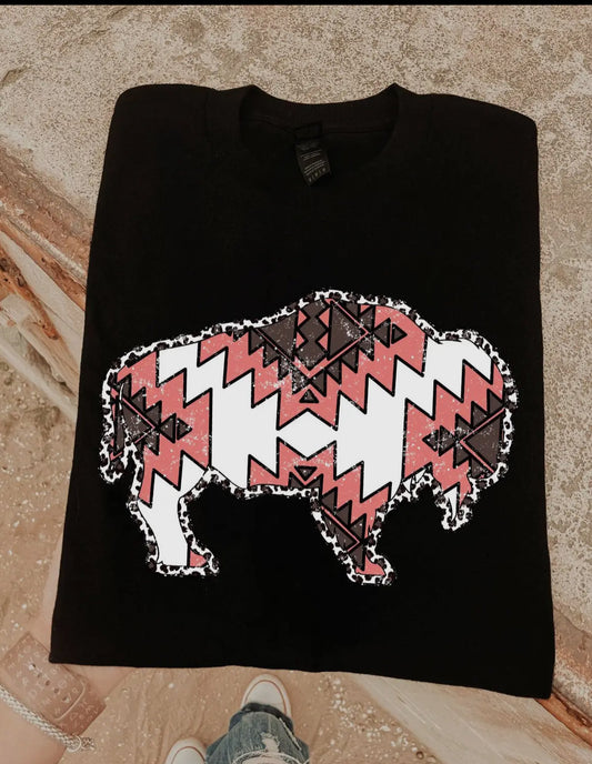 Aztec Bison Tee