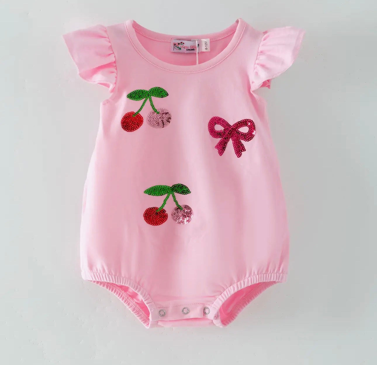 Cherry Sequins Baby Romper