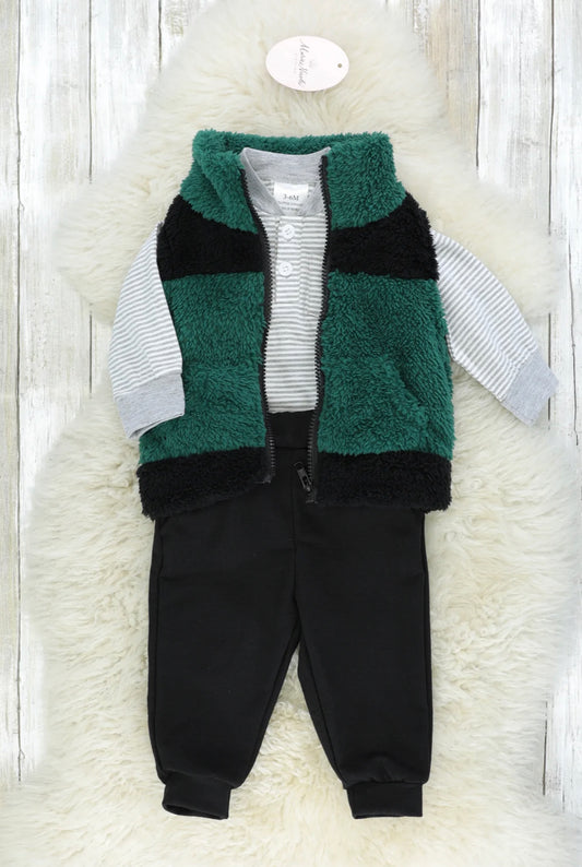 Green Vest Jogger Outfit